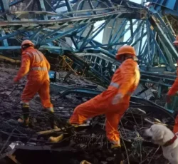 भारतमा निर्माणाधीन पुल भत्किँदा १७ जनाको मृत्यु